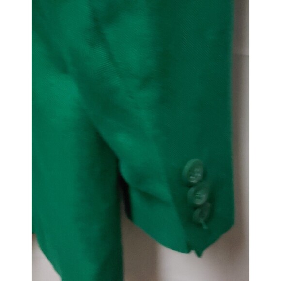 Women’s Charter Club 100% Linen Kelly Green Classic Career Blazer Size 10 NWOT - Picture 12 of 13